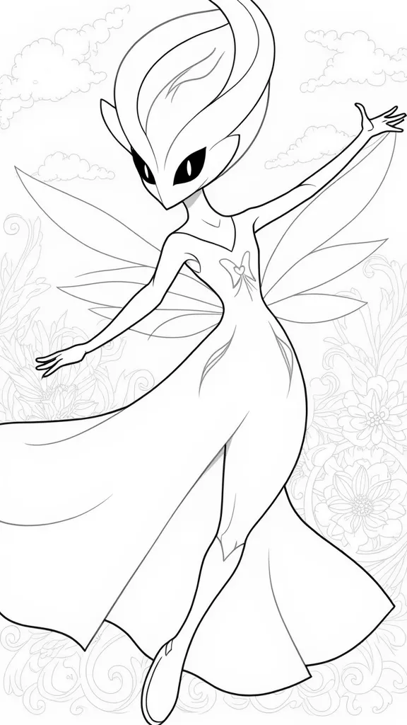 gardevoir coloring page